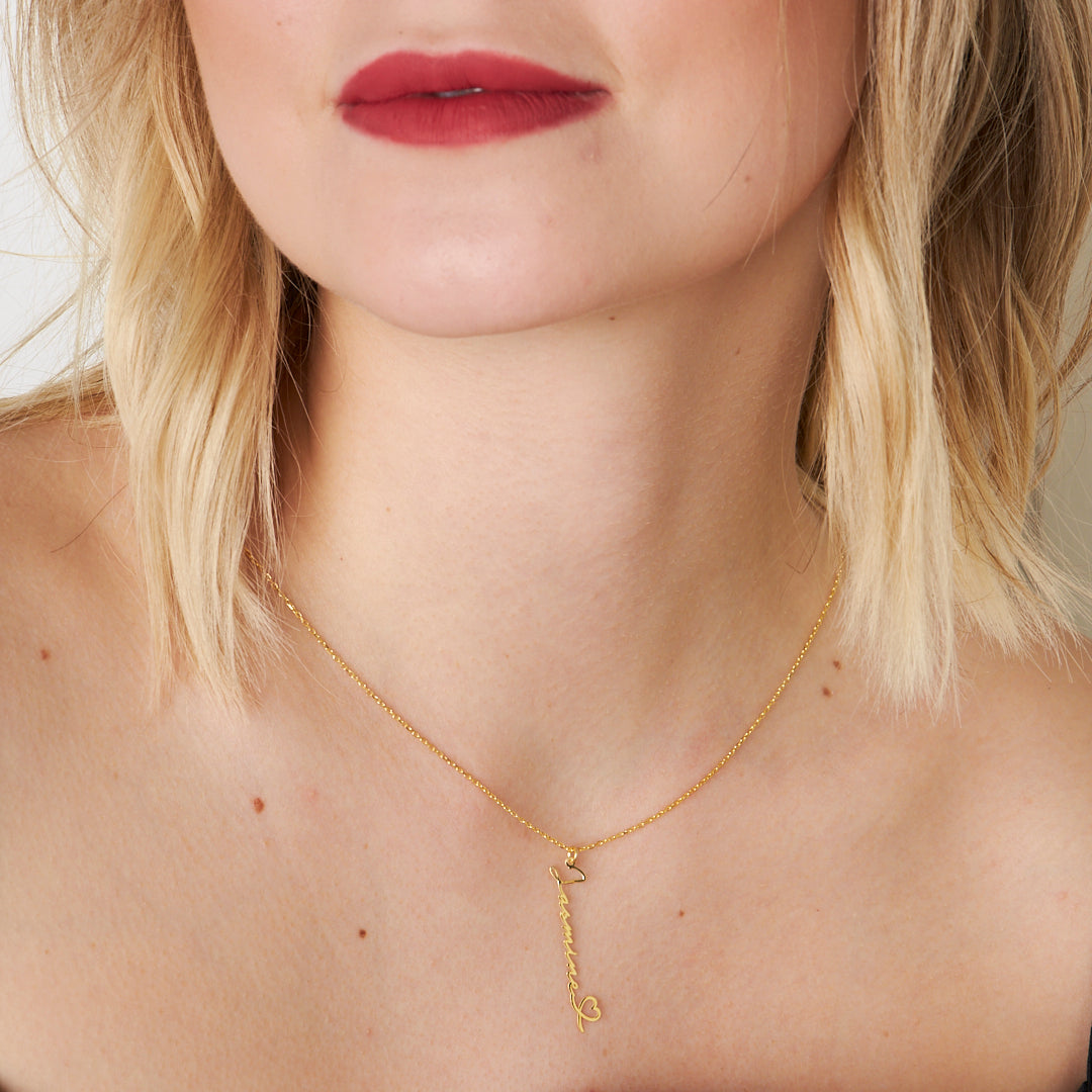 Heart Symbol Name Necklace - 925 SILVER