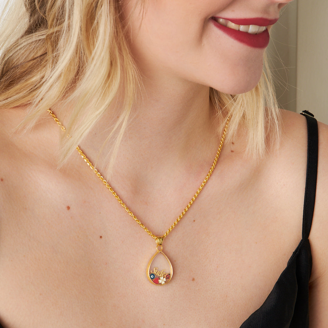 Named Lucky Necklace - 925 Silver
