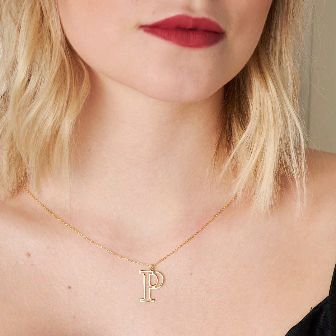 Capital Letter Necklace - 925 Silver