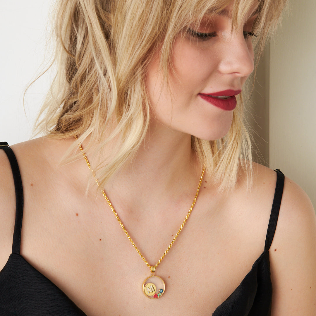 Lucky Letter Necklace - 925 Silver