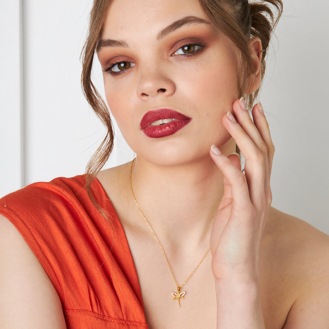 Dragonfly Necklace - 925 Silver