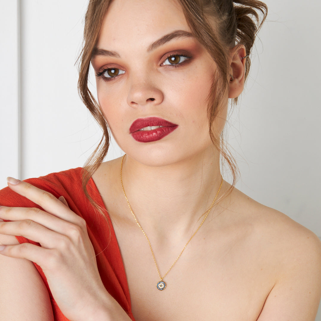 Evil Eye Number Necklace - 925 SILVER