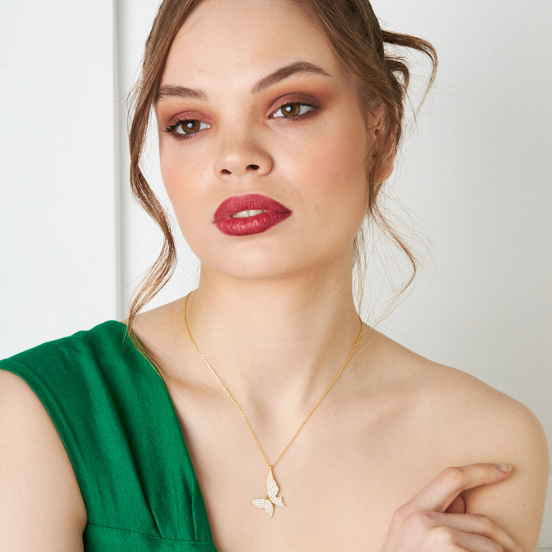 Butterfly Necklace - 925 Silver