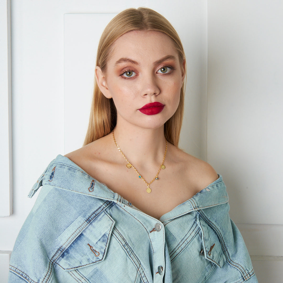 Evil Eye Resat Necklace - 925 Silver