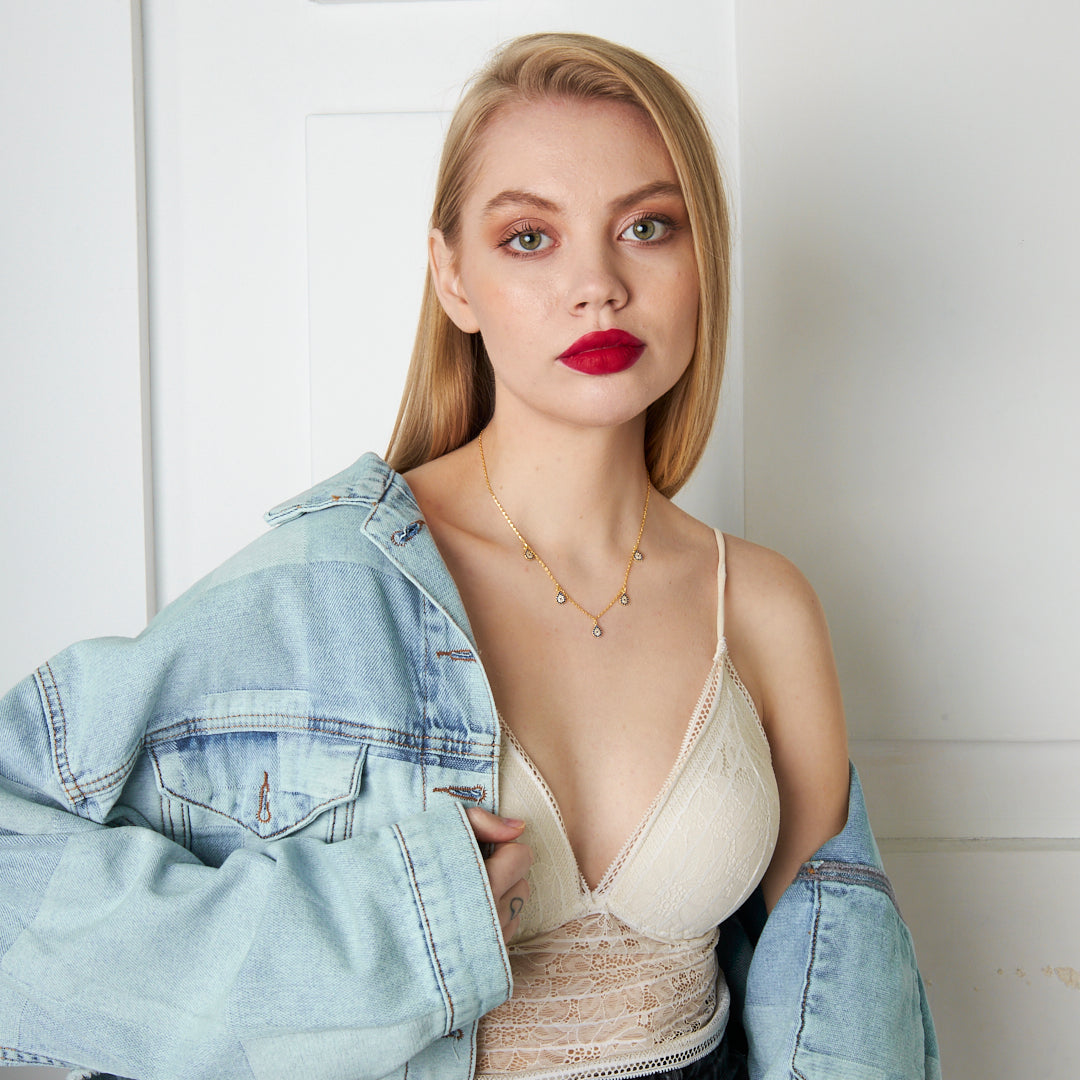 Five-Eye Evil Eye Necklace - 925 SILVER