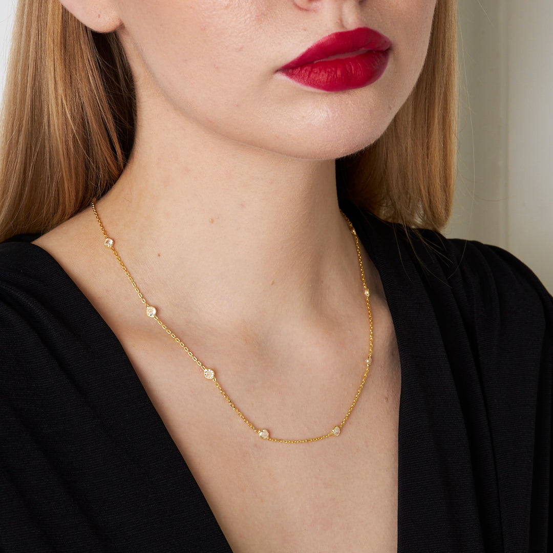 HALSKETTE MIT WEIßEM PERLE | 925 SILBER