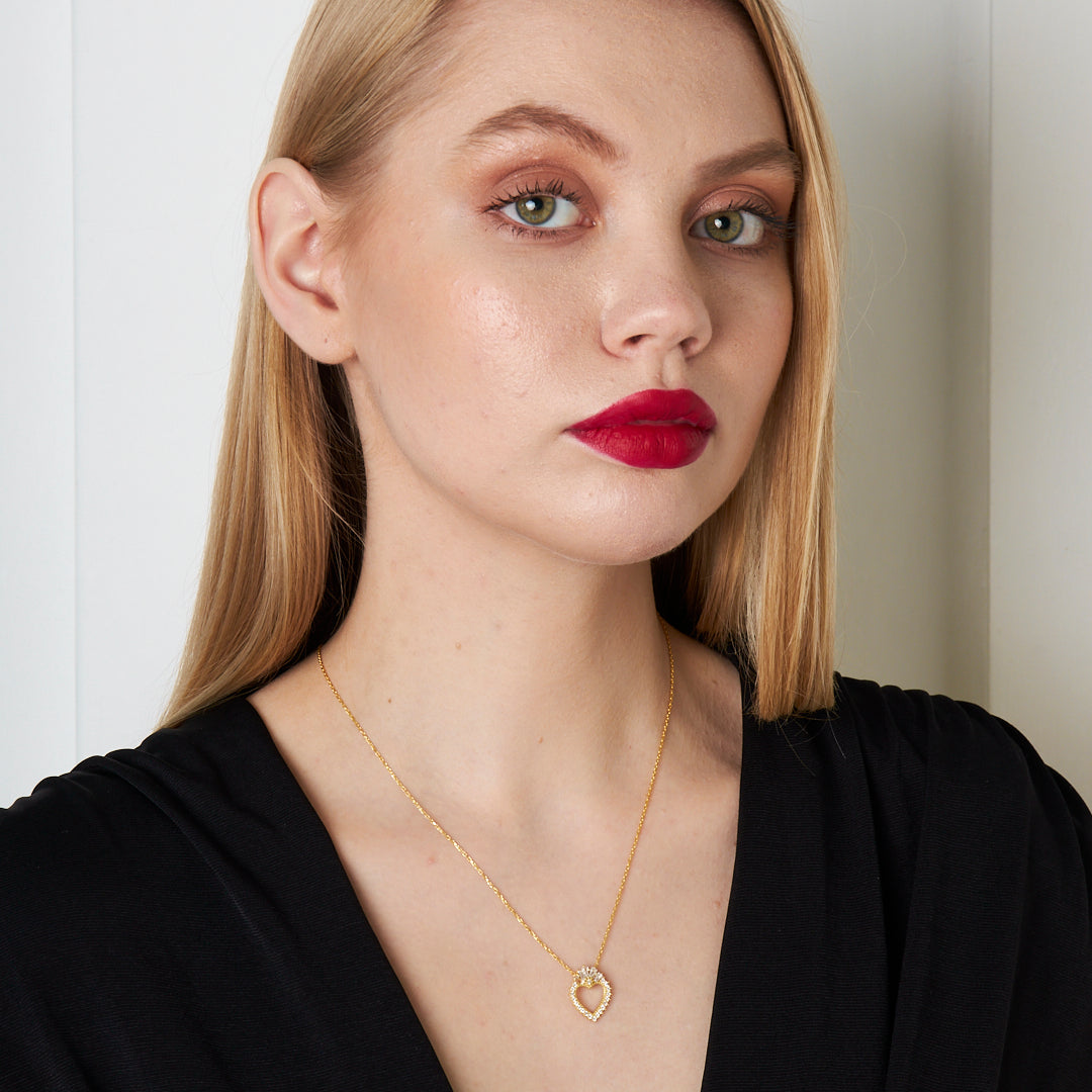 Queen Heart Necklace - 925 SILVER