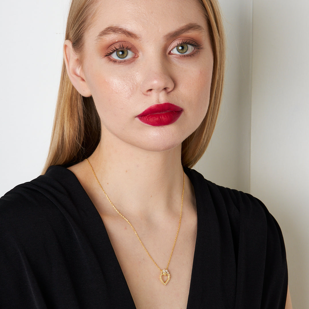 Queen Heart Necklace - 925 SILVER