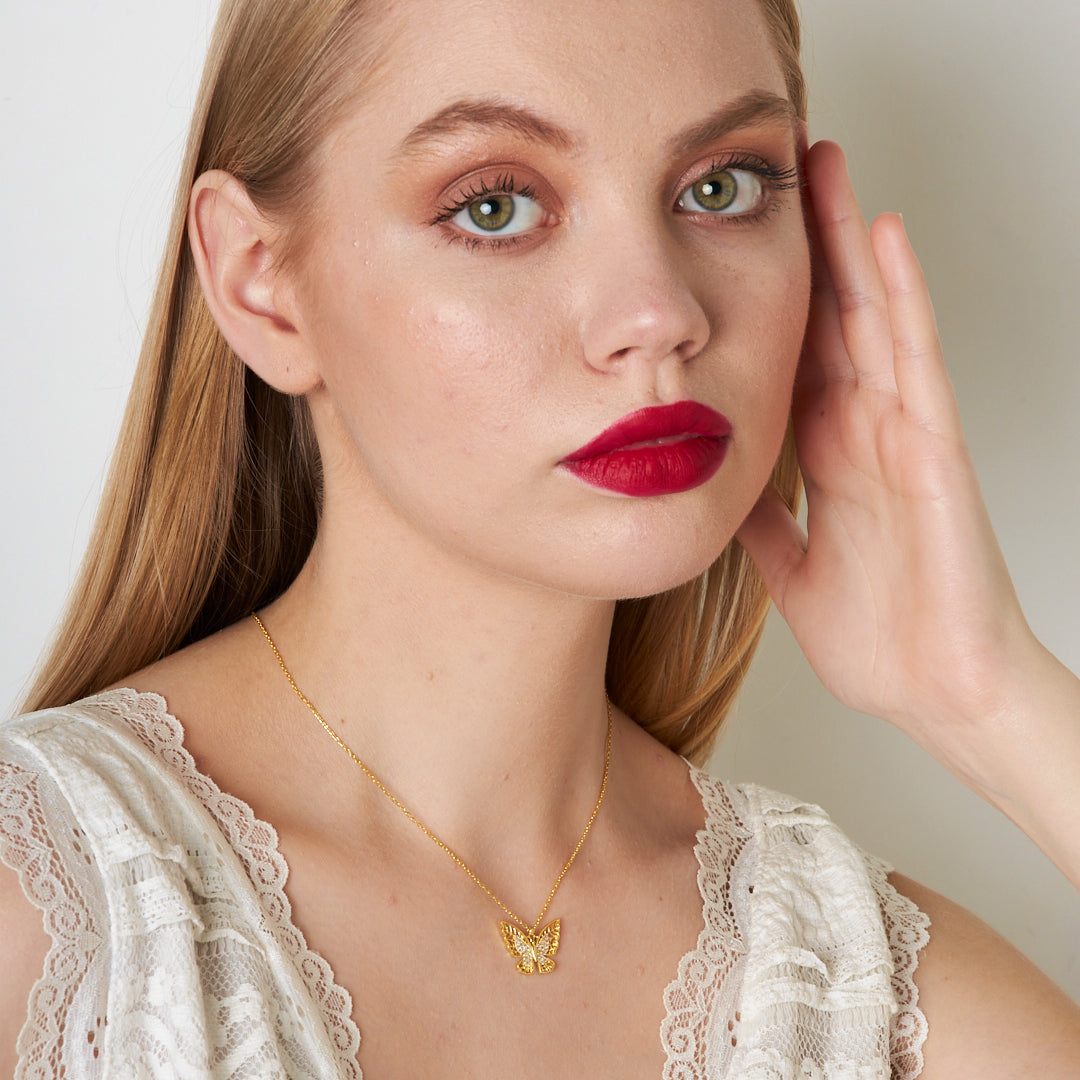 Modern Butterfly Necklace - 925 SILVER
