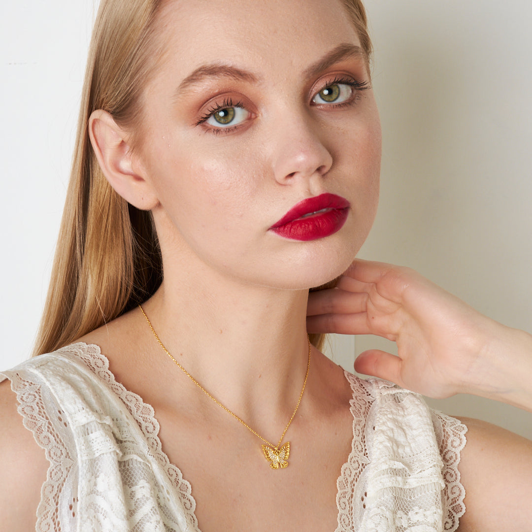 Modern Butterfly Necklace - 925 SILVER