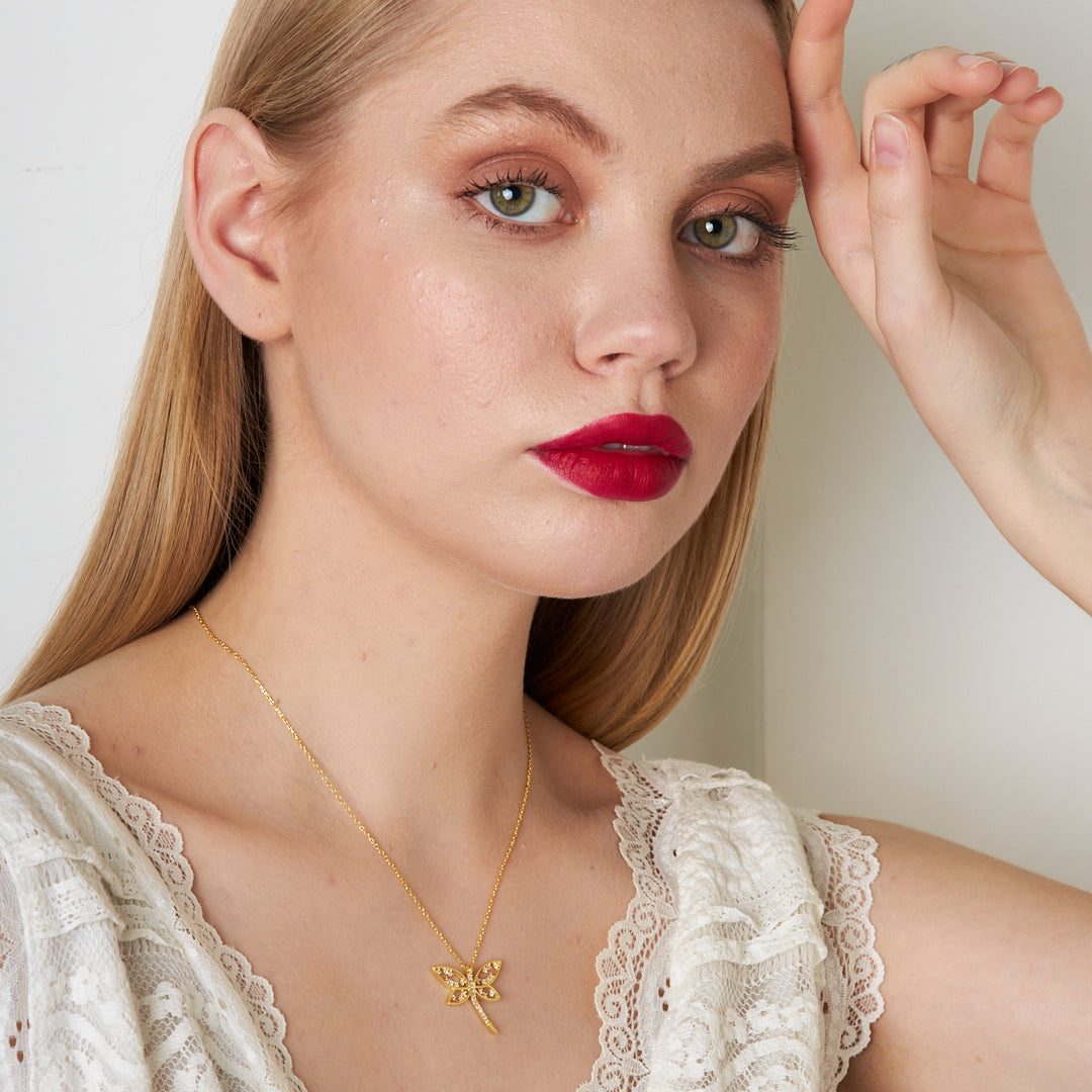 Dragonfly Necklace - 925 Silver