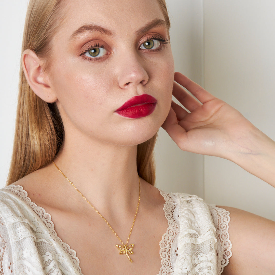 Dragonfly Necklace - 925 Silver