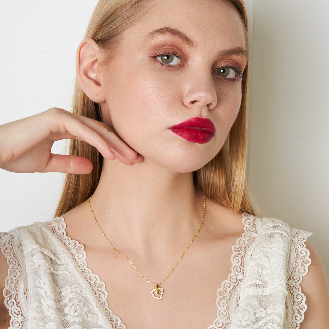 Loving Heart Necklace - 925 SILVER
