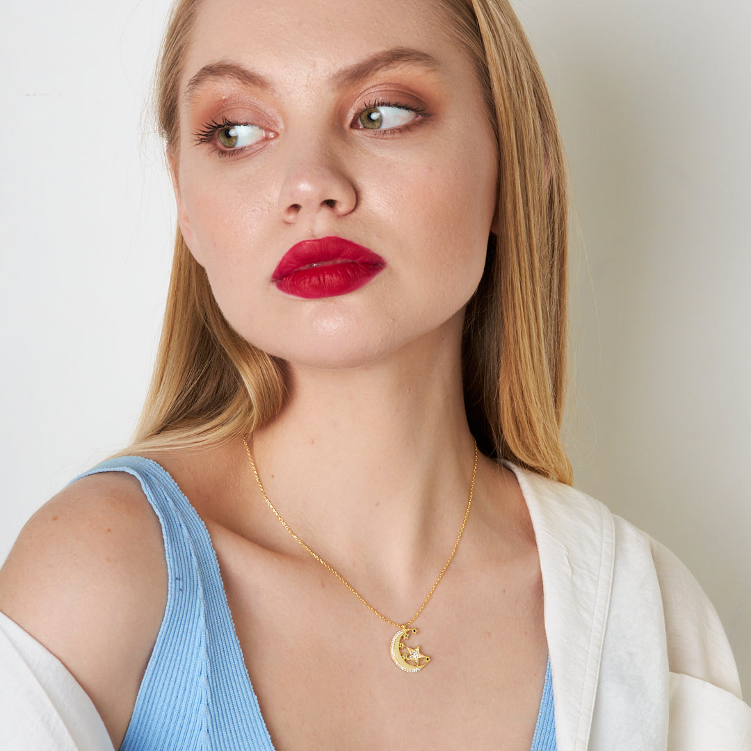 Grandfather Moon Necklace - 925 Silver