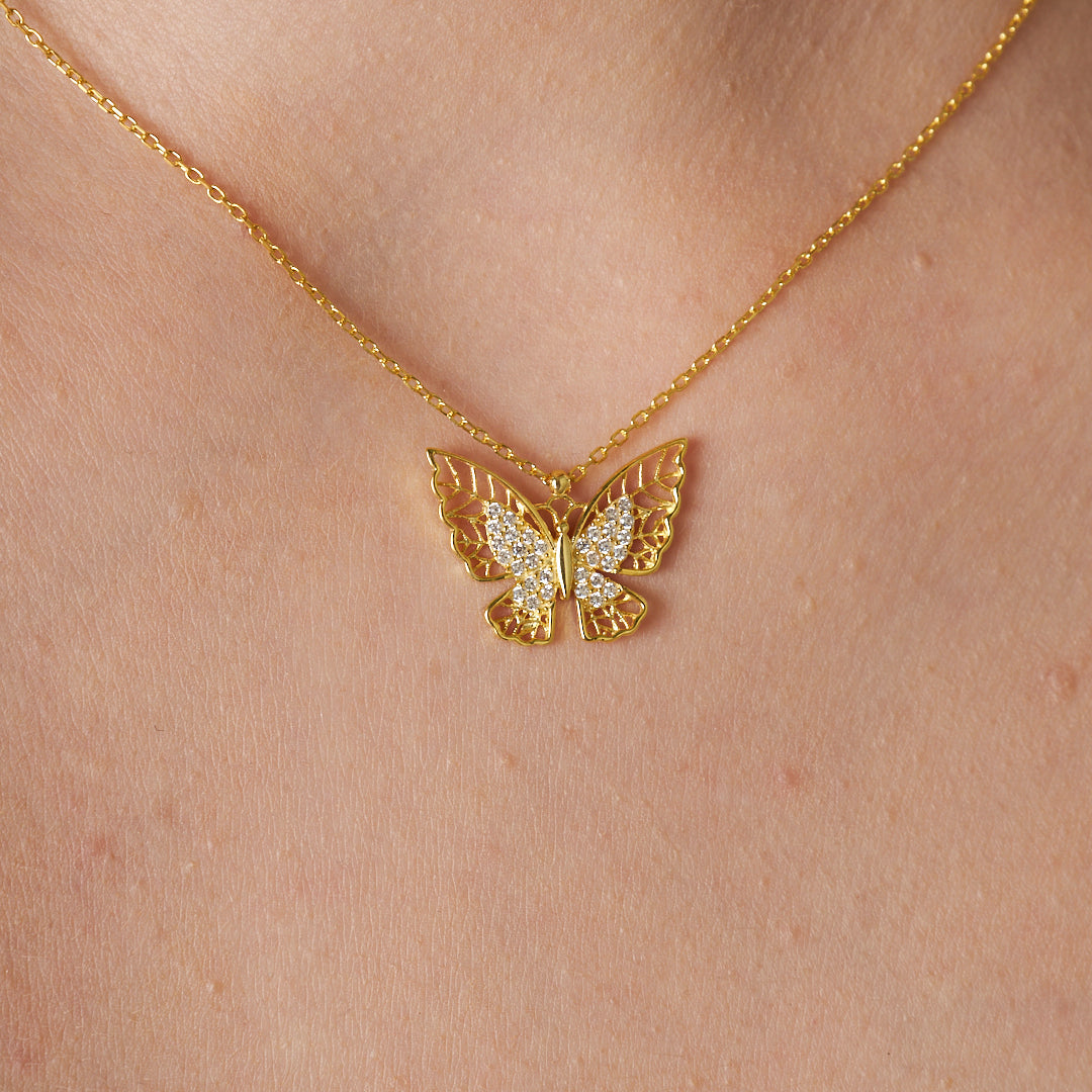 Modern Butterfly Necklace - 925 SILVER