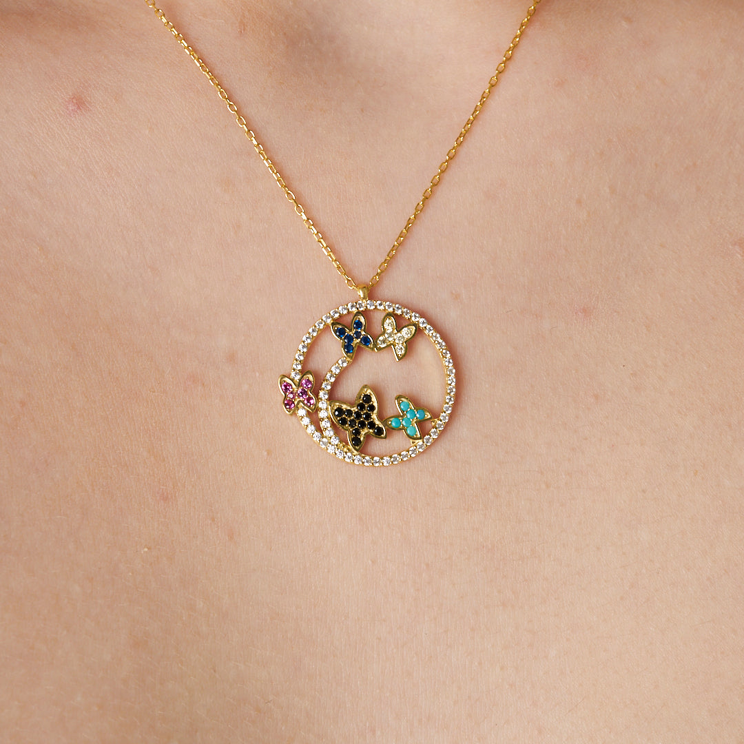 Butterfly Society Necklace - 925 SILVER