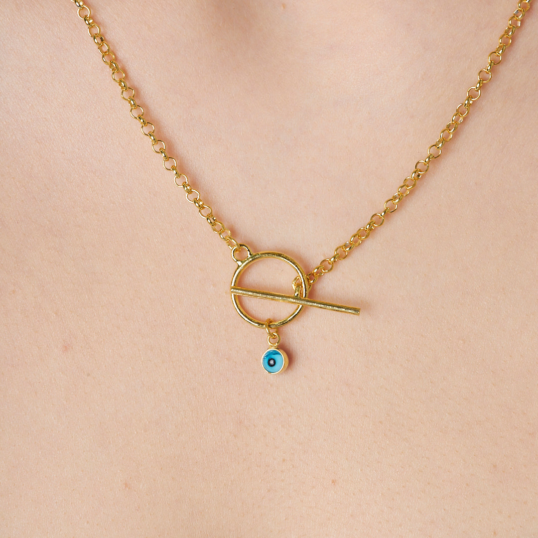 Evil Eye Lock Chain - 925 SILVER