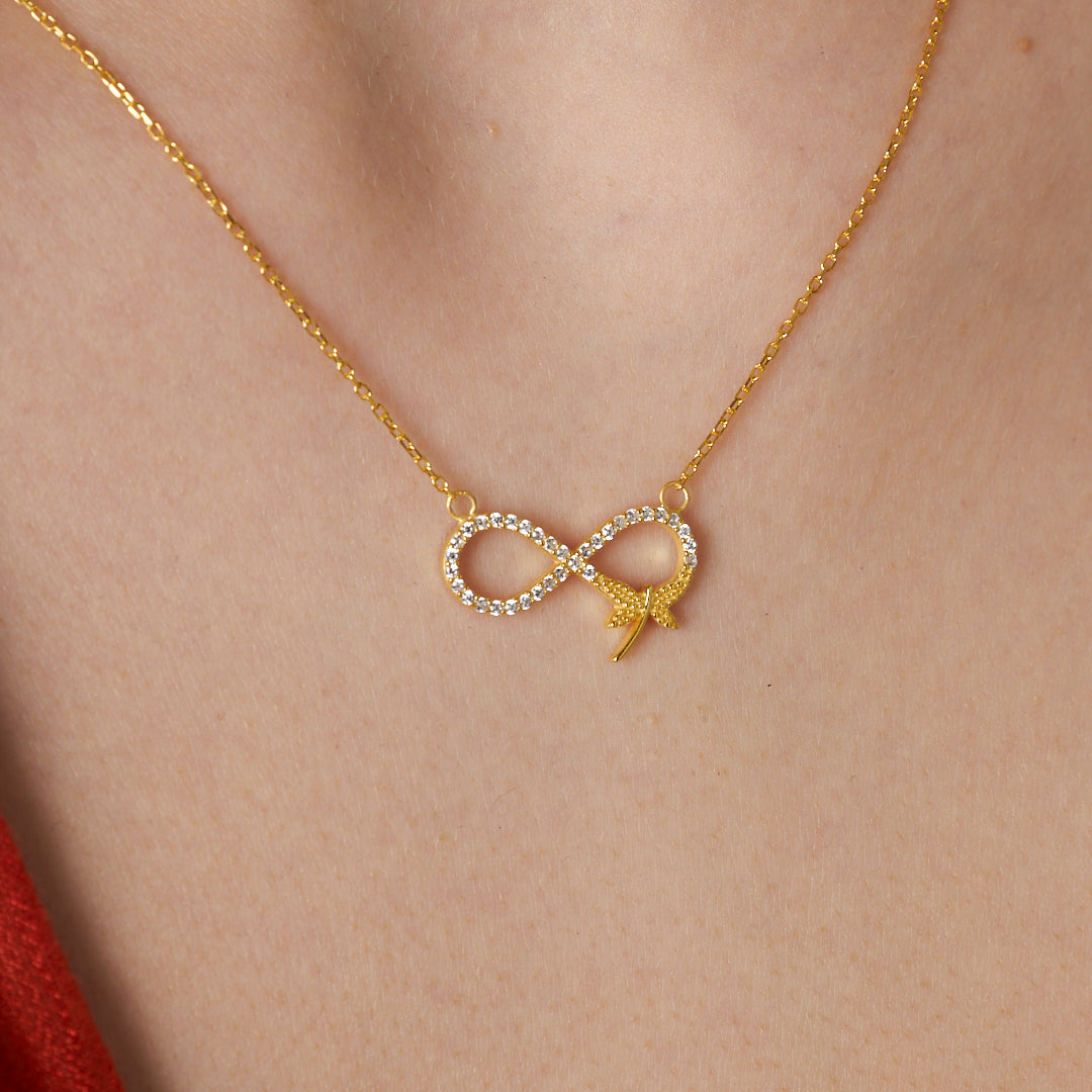 Infinite Dragonfly Necklace - 925 SILVER