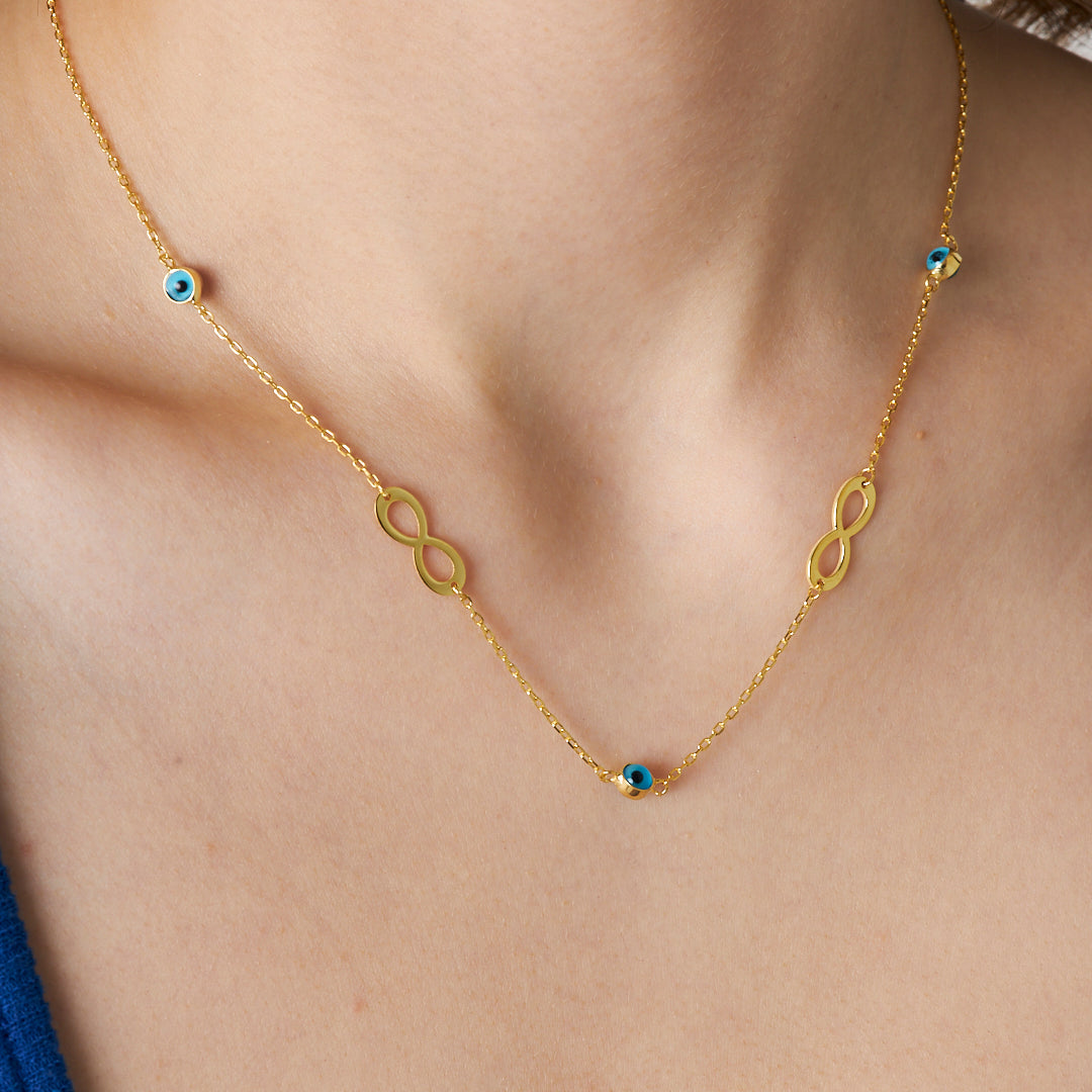 Evil Eye Eternal Necklace - 925 SILVER