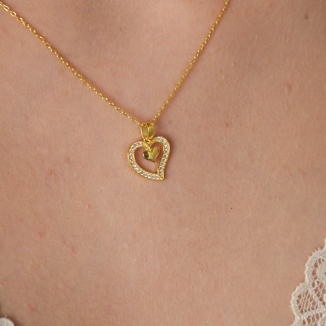 Loving Heart Necklace - 925 SILVER