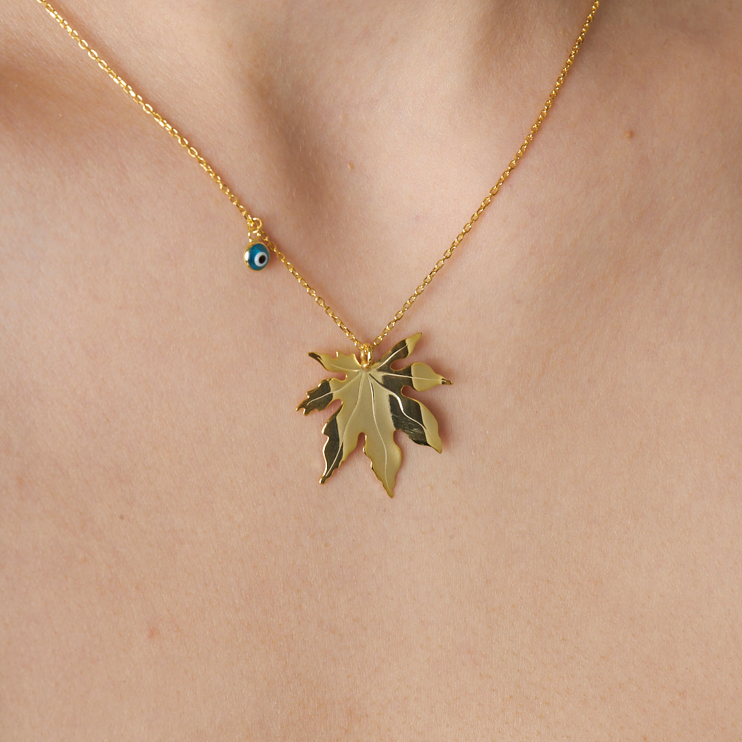Plane Tree Leaf Necklace - 925 SILVER