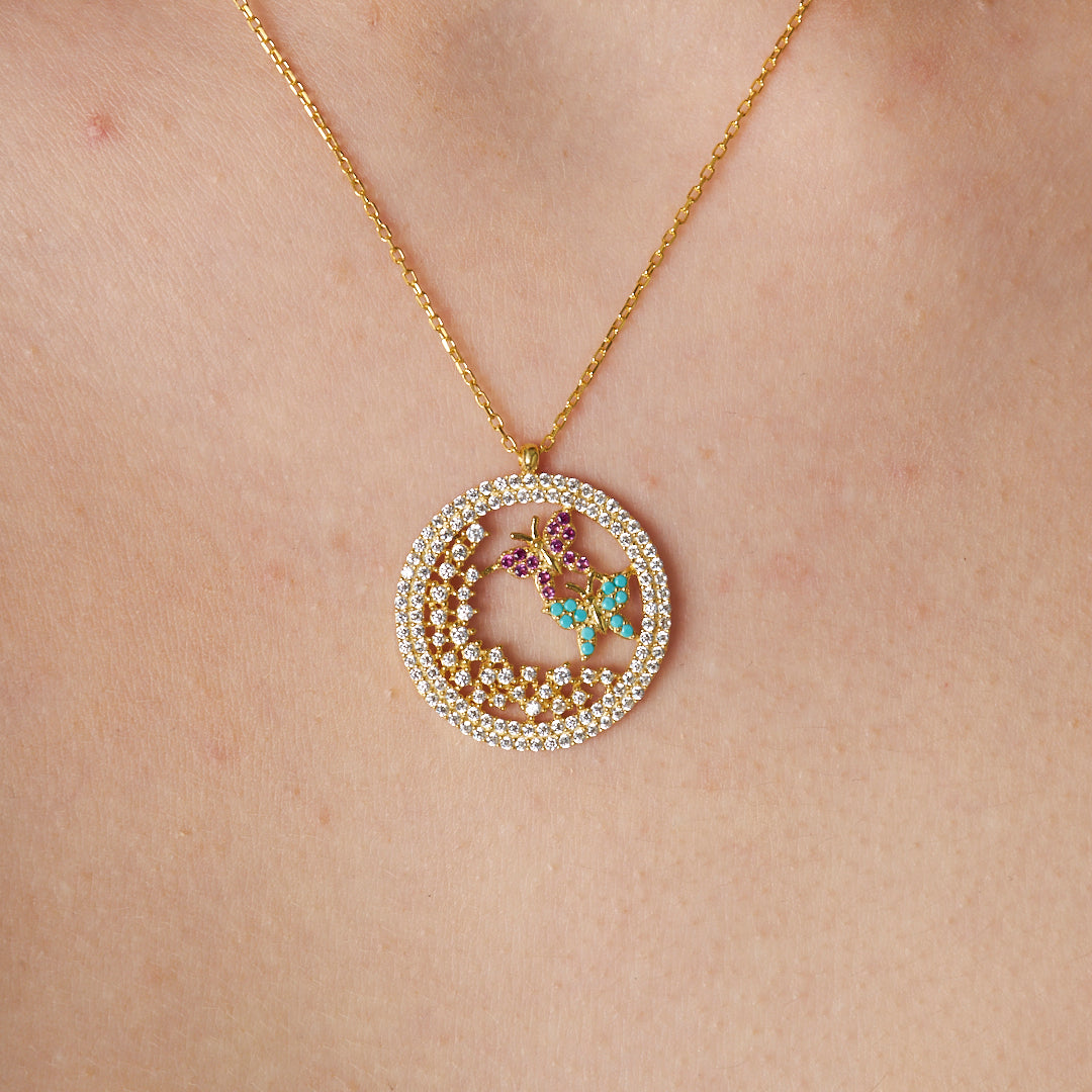 Butterfly Nest Necklace - 925 Silver