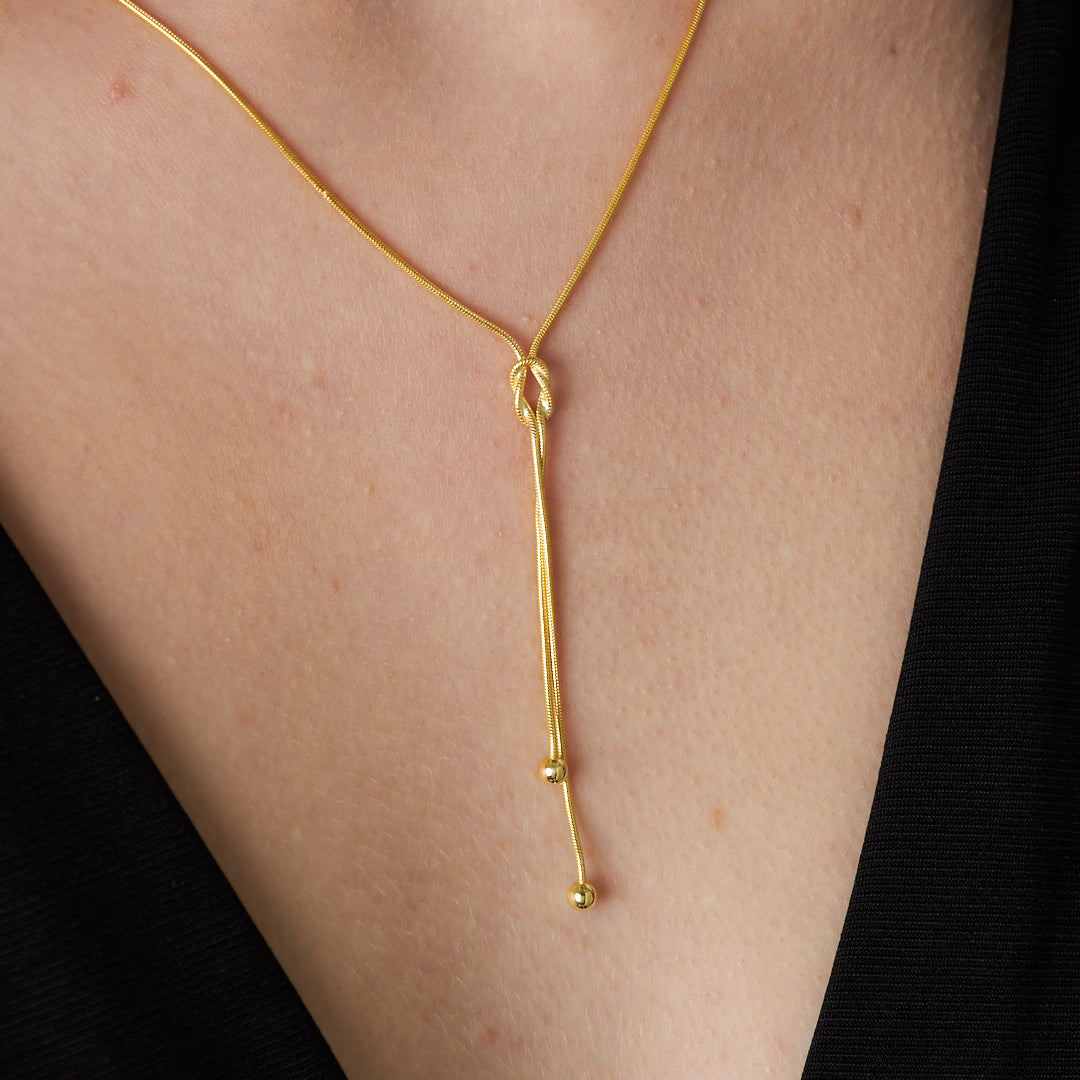 KNOTEN KUGEL HALSKETTE | 925 SILBER