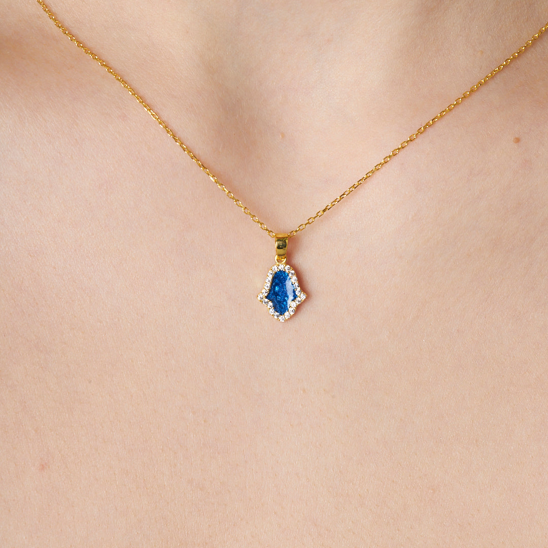 Small Hand Necklace - 925 Silver