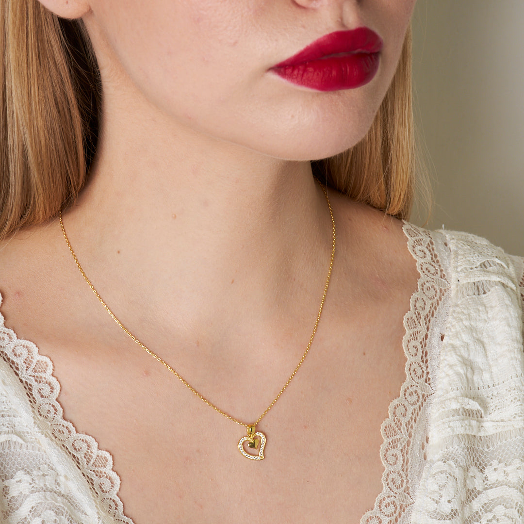 Loving Heart Necklace - 925 SILVER