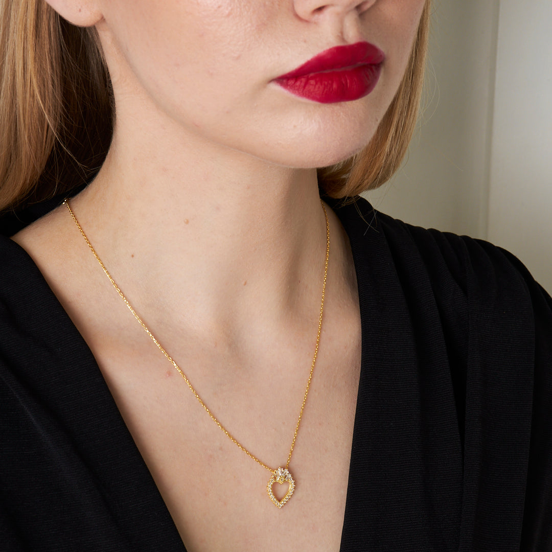 Queen Heart Necklace - 925 SILVER