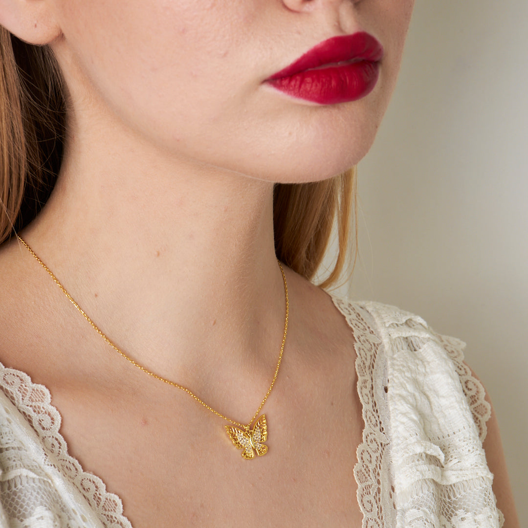 Modern Butterfly Necklace - 925 SILVER