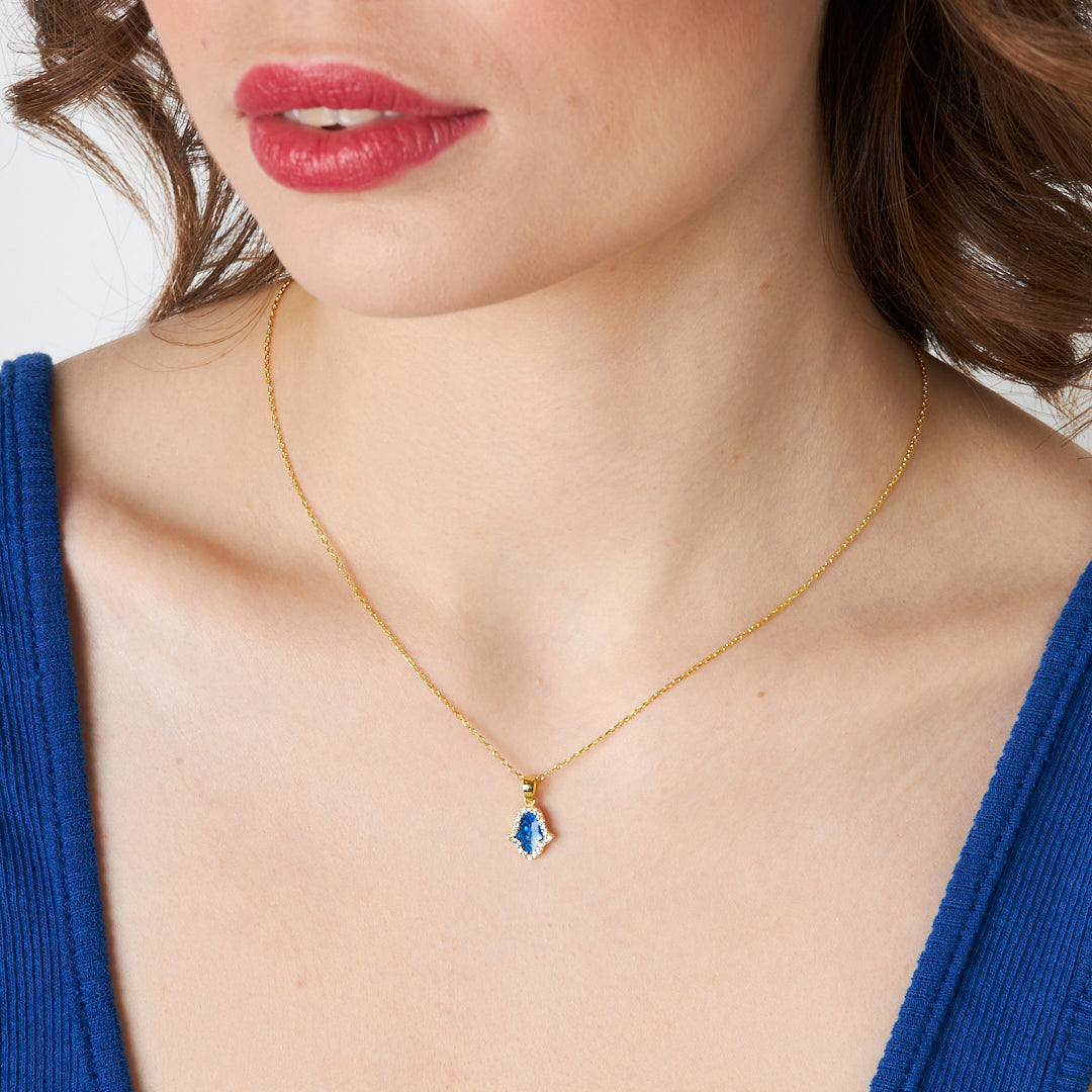 Small Hand Necklace - 925 Silver