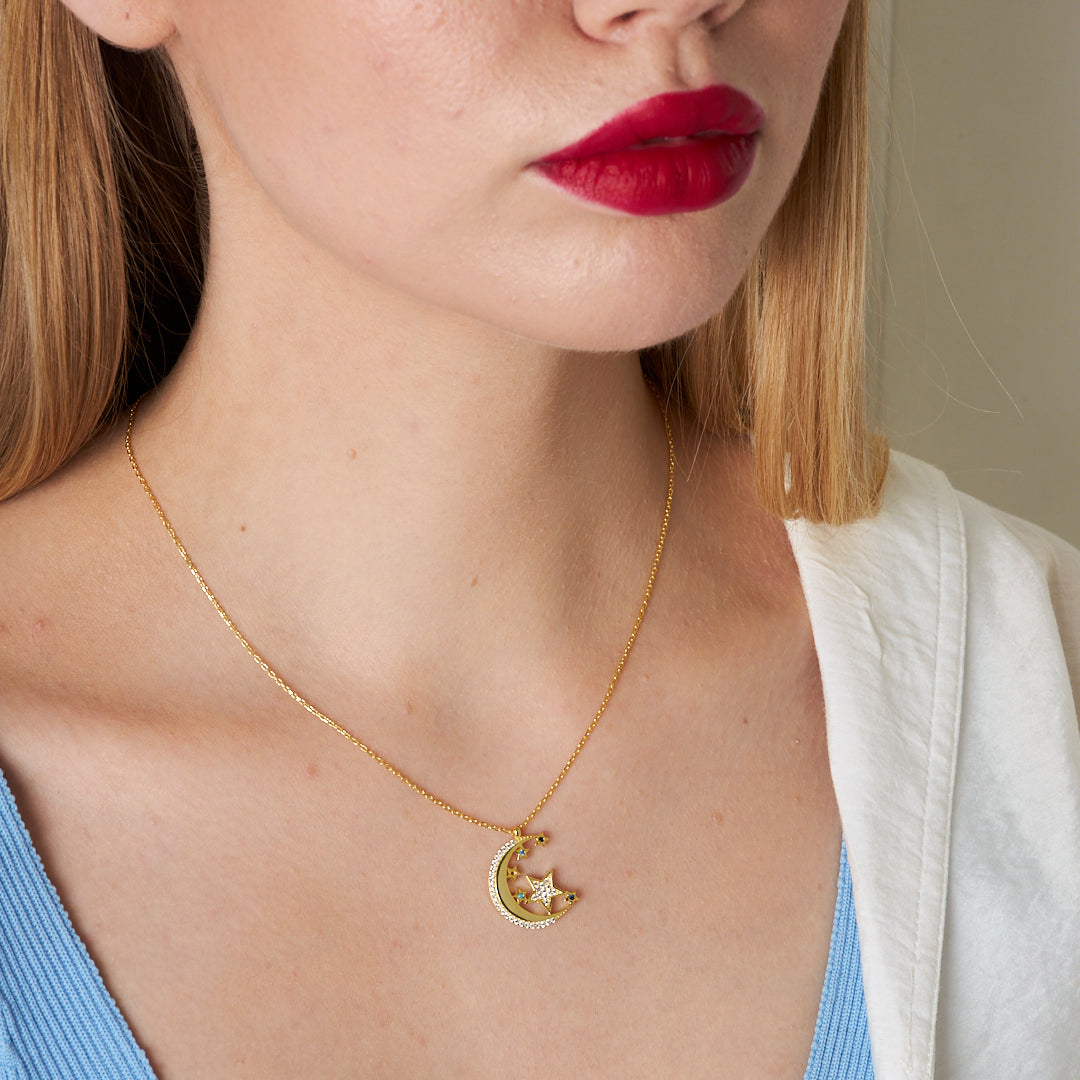 Grandfather Moon Necklace - 925 Silver