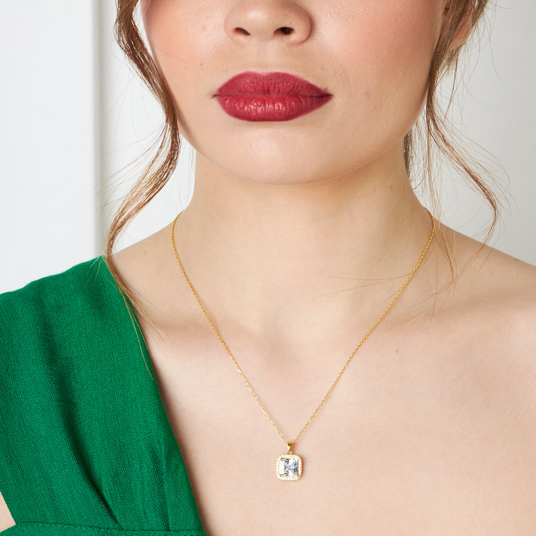 Baguette World Necklace - 925 Silver