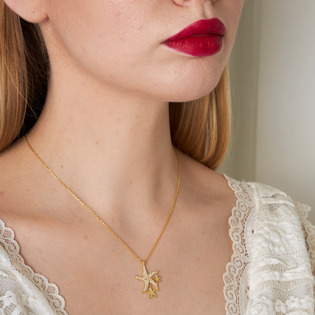 Starfish Necklace - 925 Silver