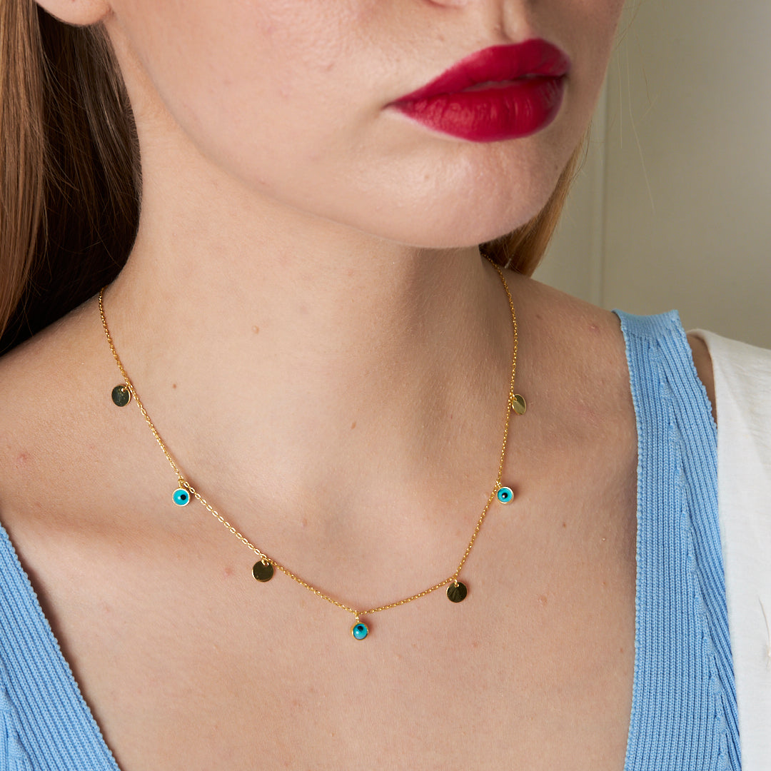 Evil Eye Sign Necklace - 925 Silver