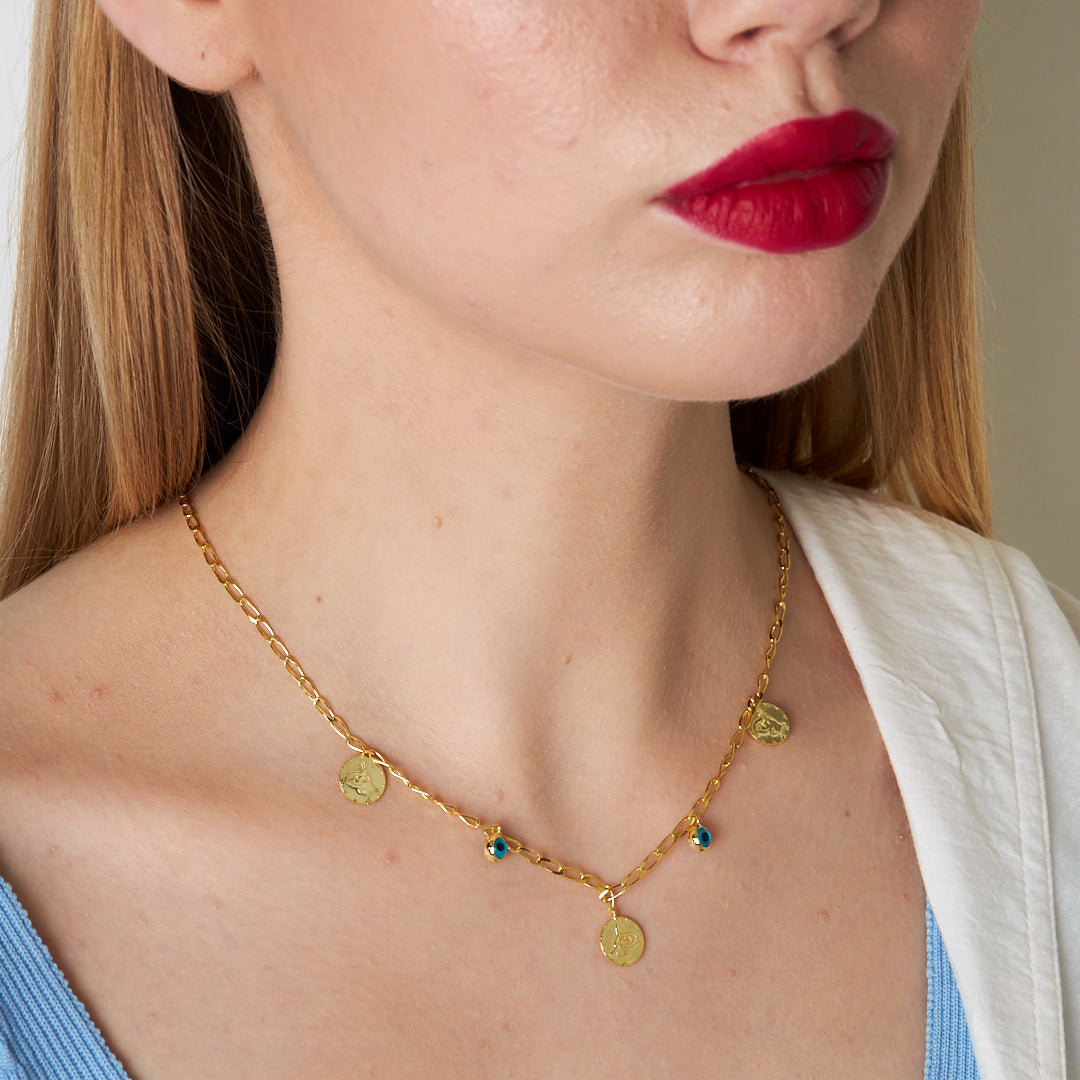 Triple Monogram Necklace - 925 Silver