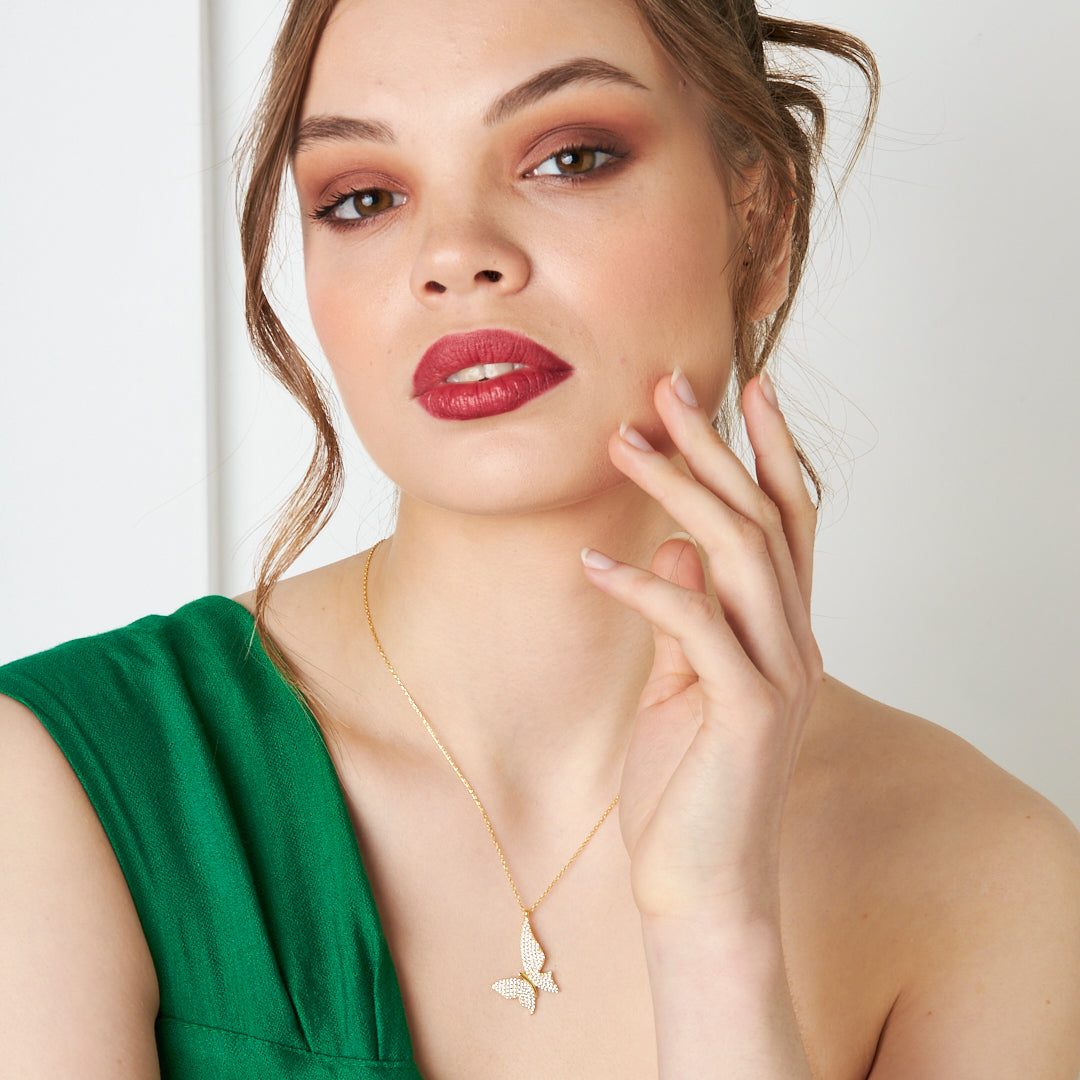 Butterfly Necklace - 925 Silver