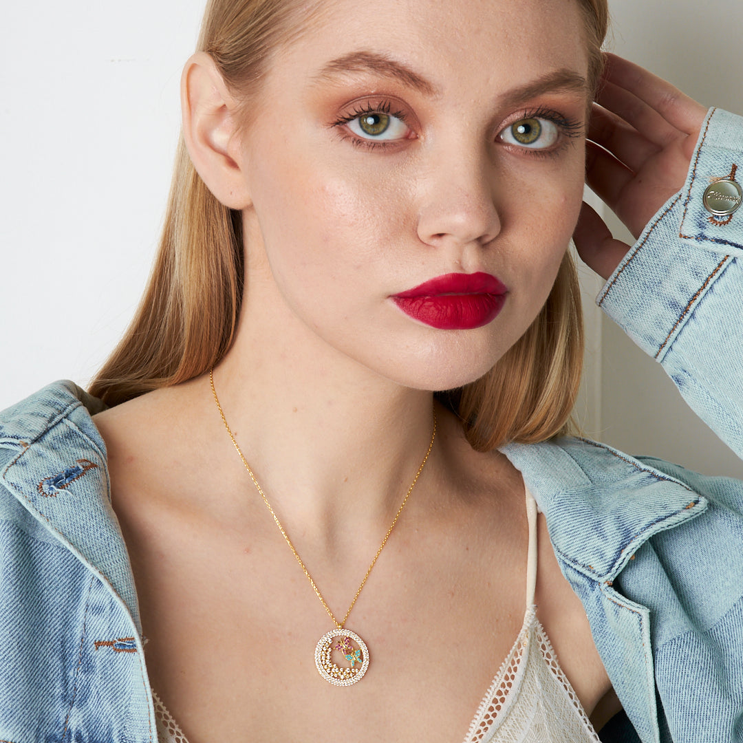 Butterfly Nest Necklace - 925 Silver