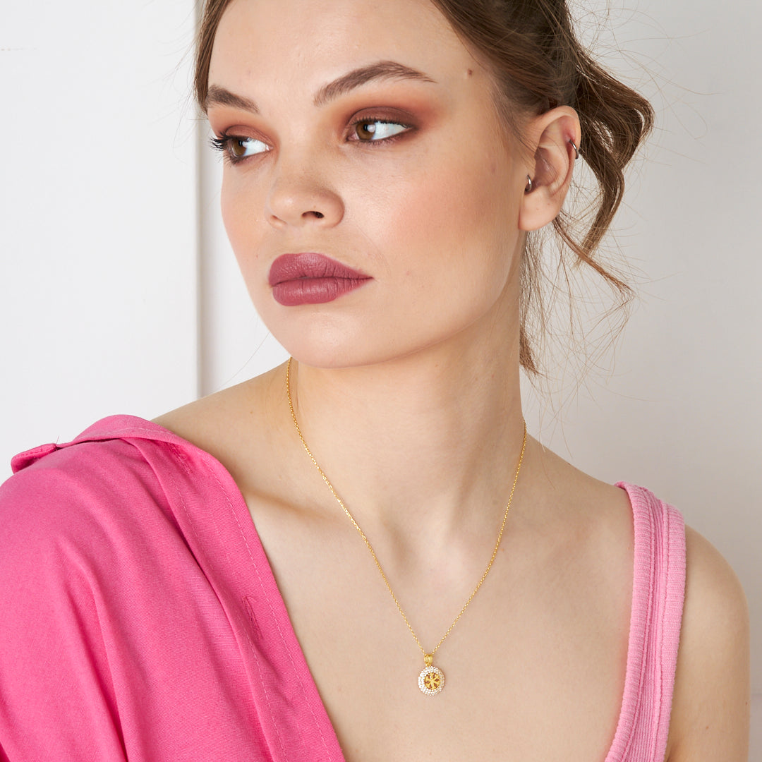 Bow Snowflake Necklace - 925 SILVER