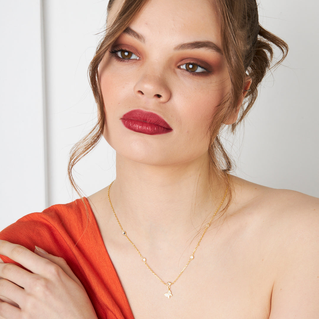 Tiny Butterfly Necklace - 925 SILVER