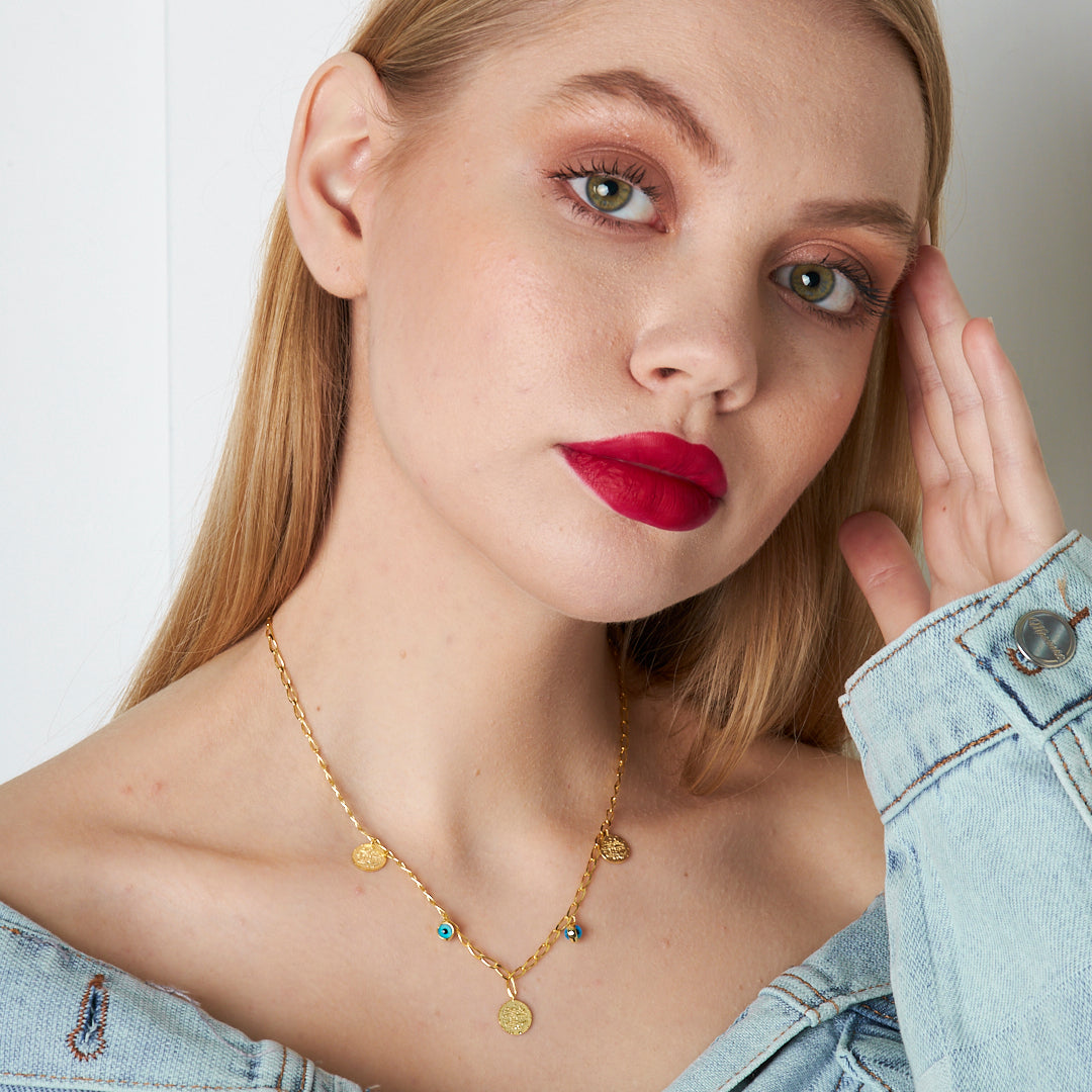 Evil Eye Resat Necklace - 925 Silver