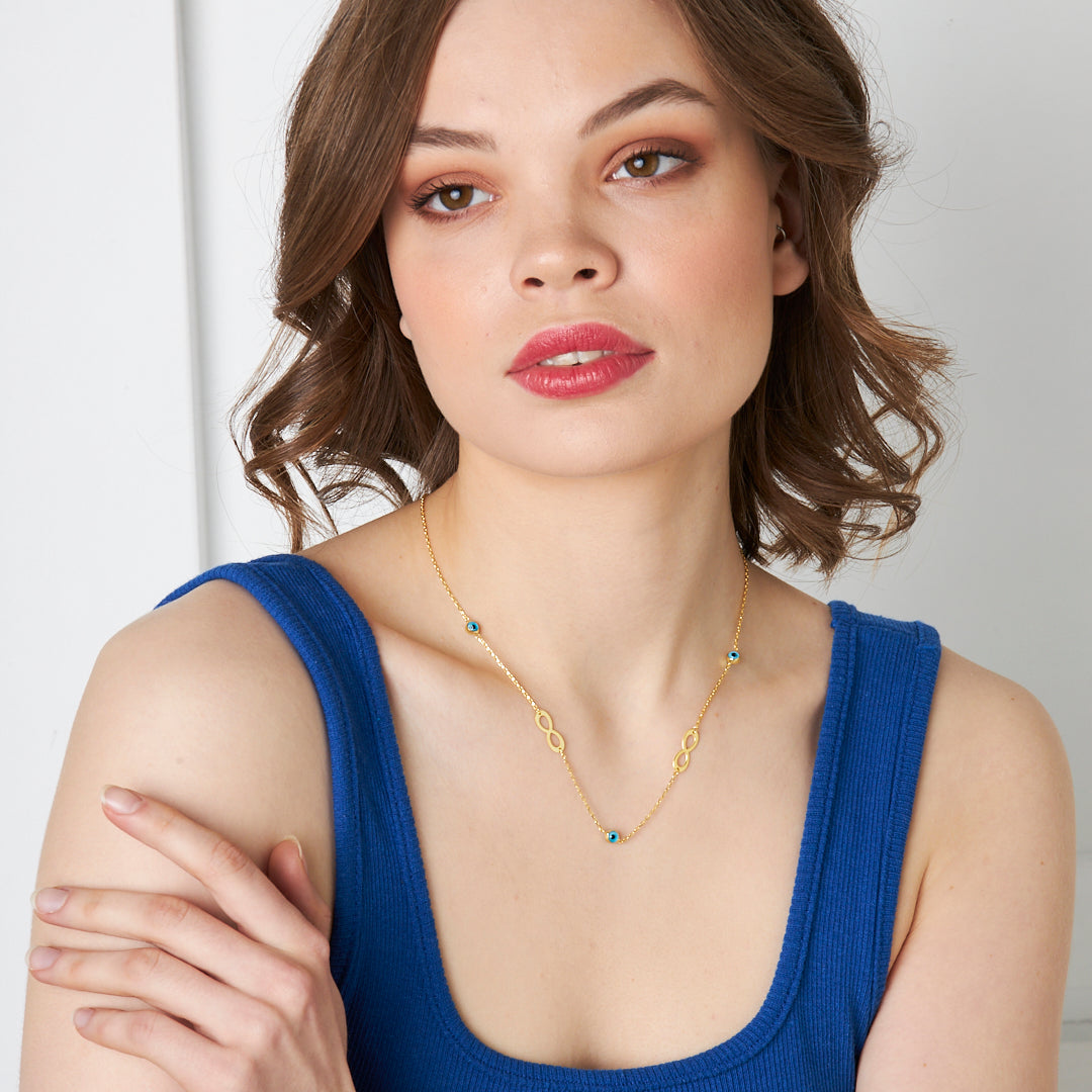 Evil Eye Eternal Necklace - 925 SILVER