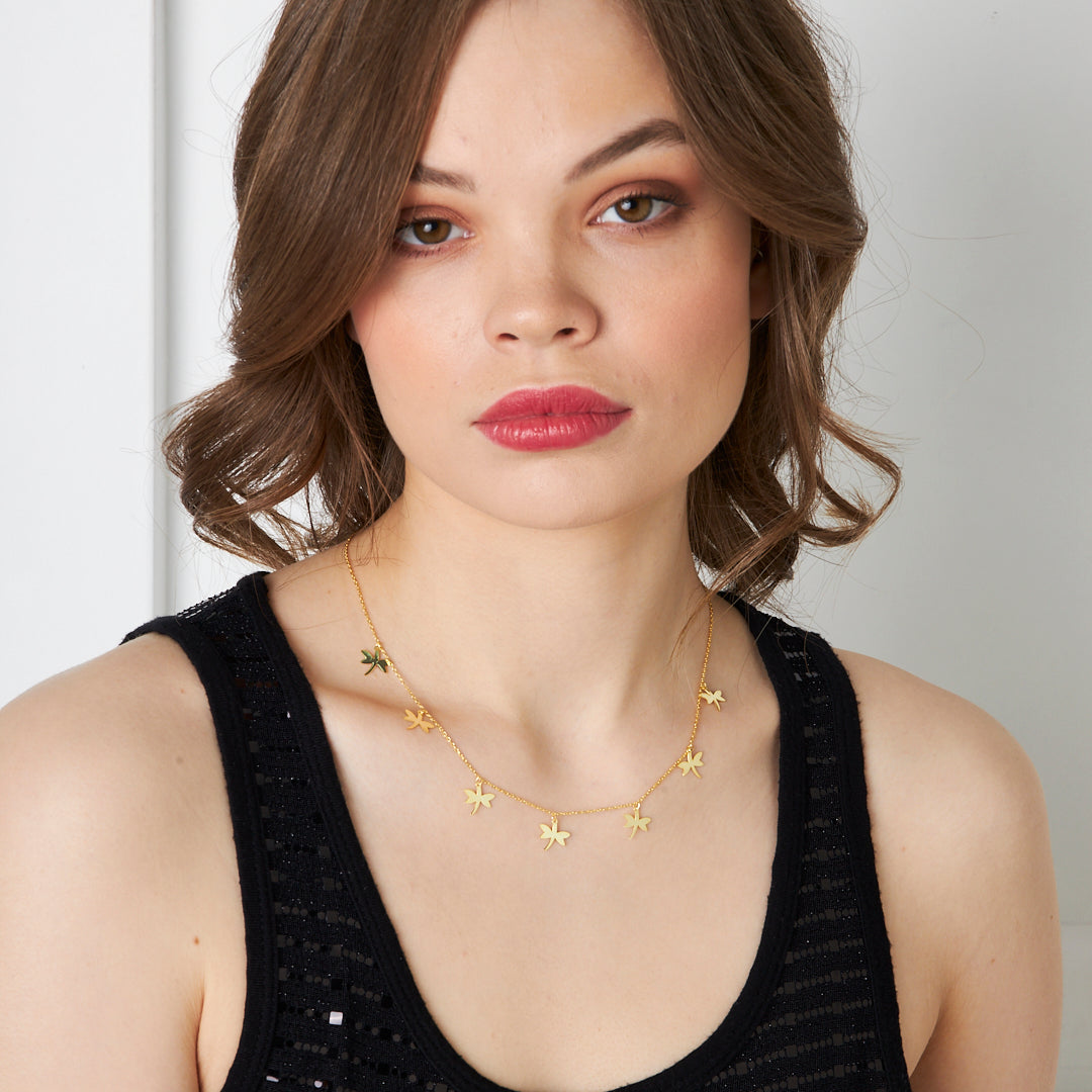 Sequential Dragonfly Necklace - 925 SILVER