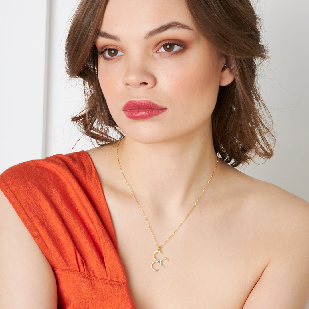 Sequential Moon Necklace - 925 SILVER