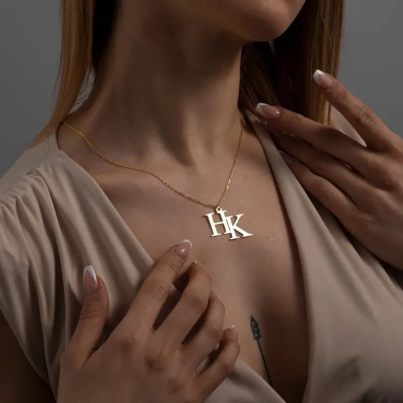 Side by Side Capital Letter Necklace