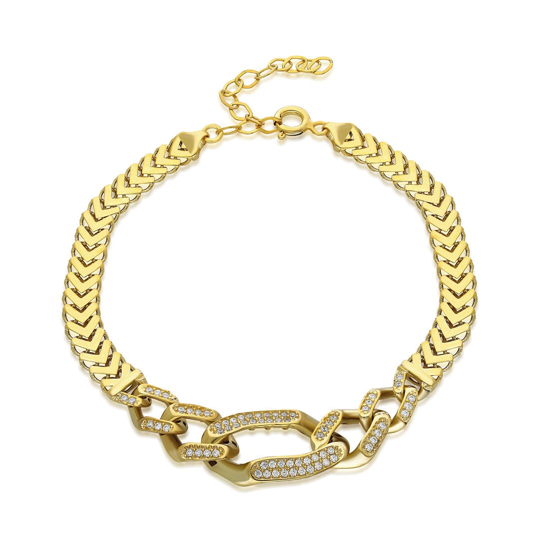 Stone Chain Bracelet - 925 SILVER