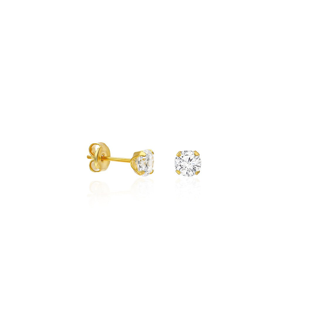 Oval Single Stone Earring - 925 SILVER