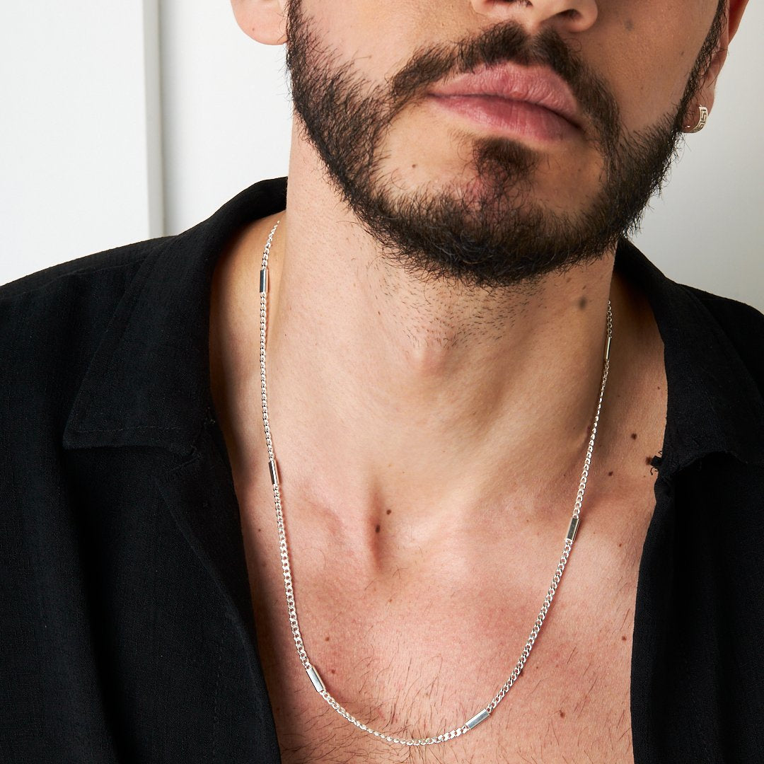 Partial Gourmet Chain Necklace - 925 SILVER