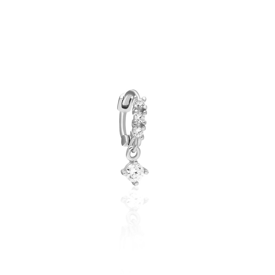 Solitaire Swinging Modern Percing - 925 Silver